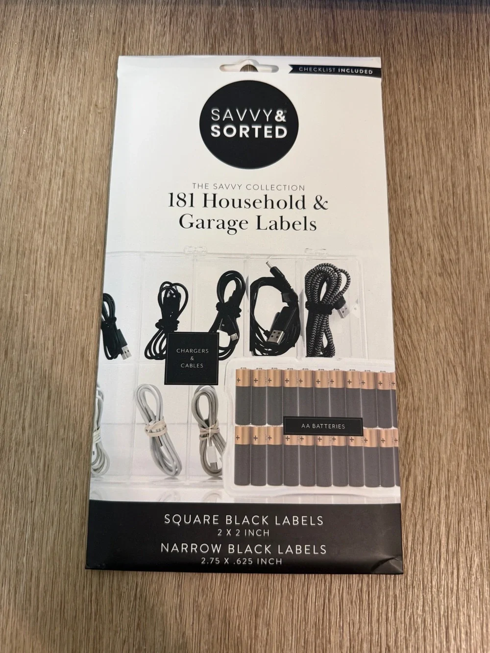 Brand New Savvy & Sorted garage label set